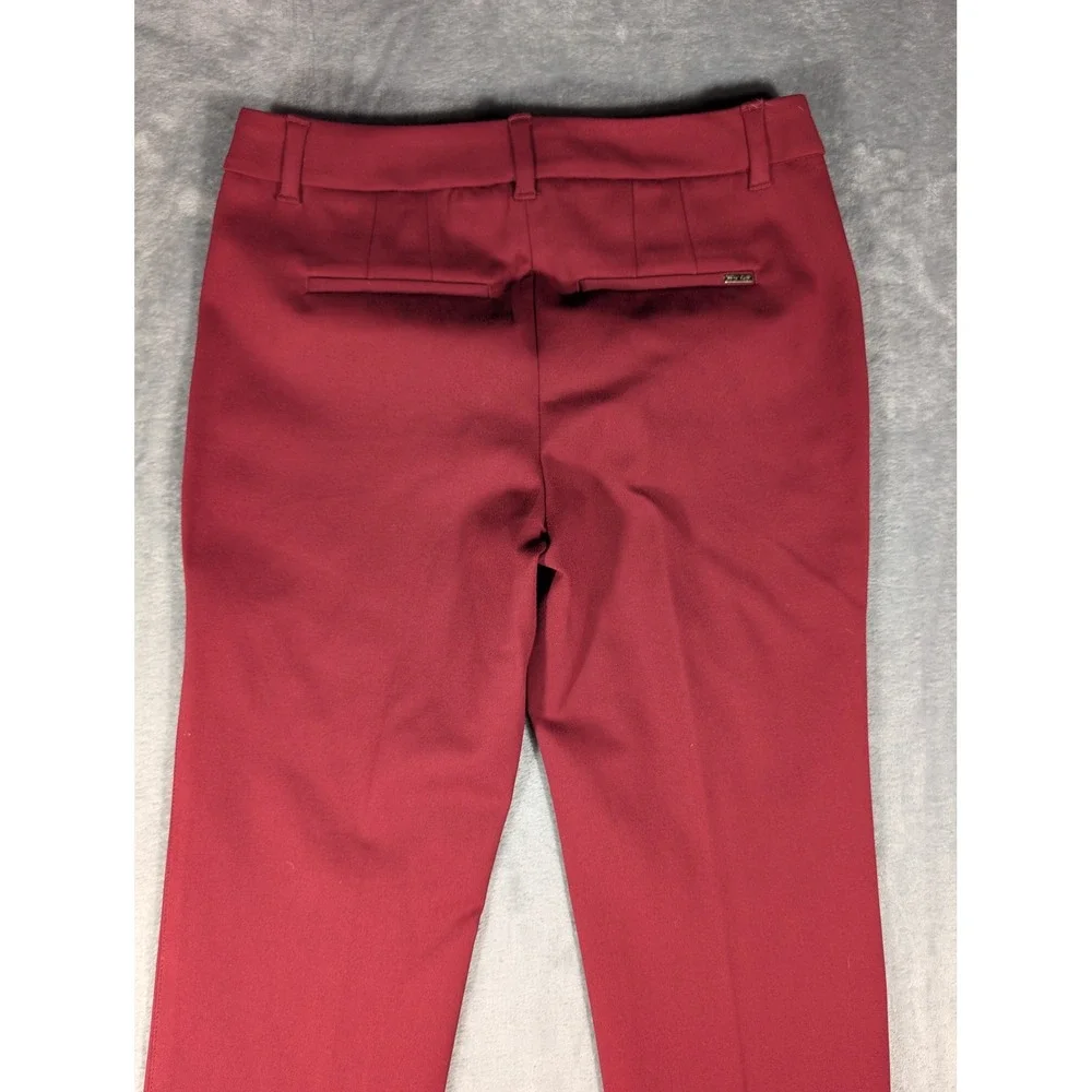 White House Black Market The Slim Ankle Pant Burgundy Maroon Work Trouser Size 2